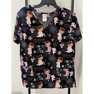 Disney Women’s Medical Nursing Scrub Cute & Cuddly Size Medium